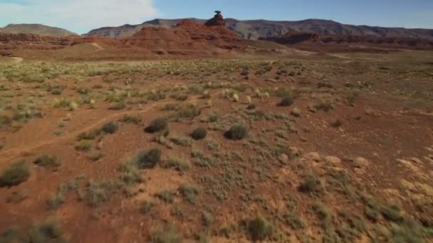 Mexican Hat Aerial Shot San Juan River Utah Verenigde Staten — Stockvideo
