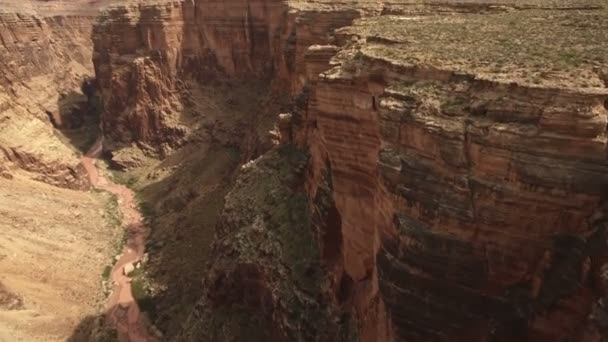 Grand Canyon Aerial Shot Little Colorado River Gorge Navajo Nação — Vídeo de Stock