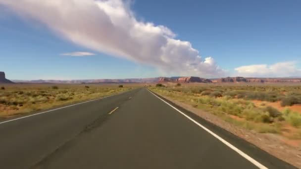 Monument Valley Driving Hyperlapse Scenic Byway 163 Southbound Utah Southwest — Stock video