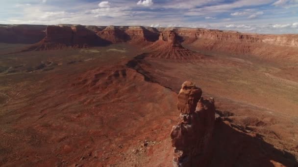 Bears Ears Valley Gods Und Cedar Mesa Luftaufnahme Südwest Wüste — Stockvideo