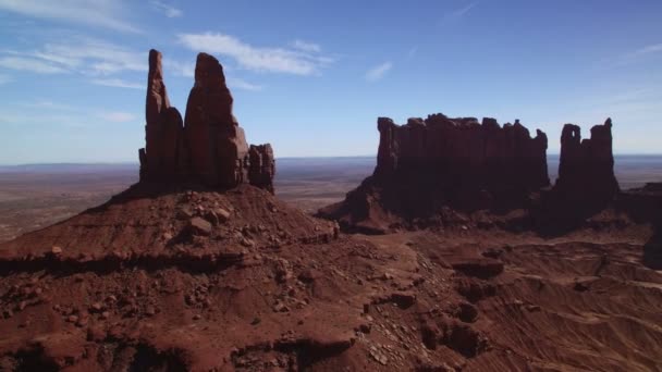 Monument Valley King His Throne Stagecoach Butte Southwest Desert Usa — Stock Video