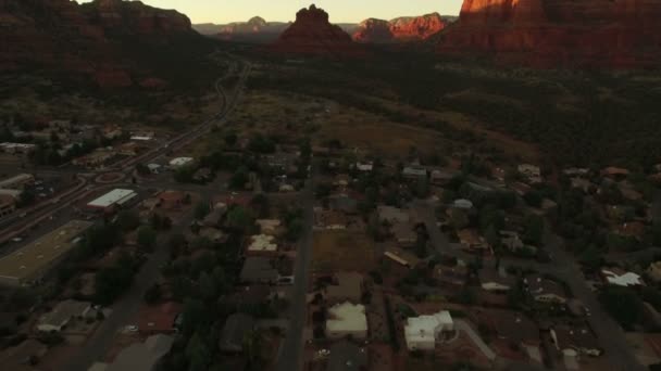 Sedona Palacio Justicia Butte Aerial Shot Sonoran Desert Arizona Usa — Vídeos de Stock
