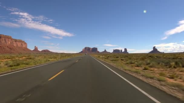 Monument Valley Scenic Byway 163 Norrgående Utah Körmall Sydvästra Usa — Stockvideo