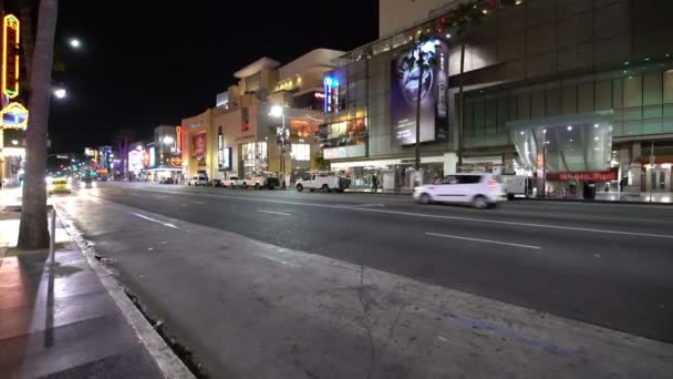 Hollywood Blvd Dolly Shot Walk Fame Califórnia Eua — Vídeo de Stock