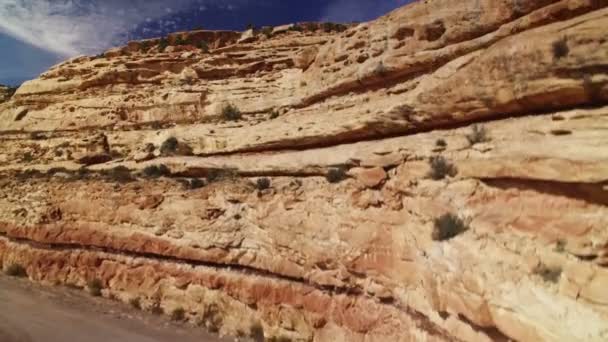 Moki Dugway Aerial Shot Canyon Roads Bears Ears Cedar Mesa — Vídeos de Stock