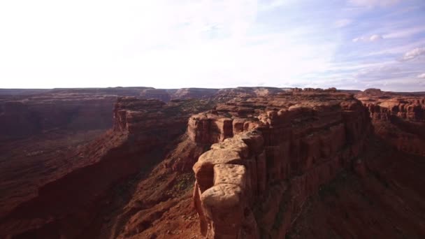 Valley Gods Bears Ears Aerial Shot Southwest Desert Canyon Usa — Stockvideo