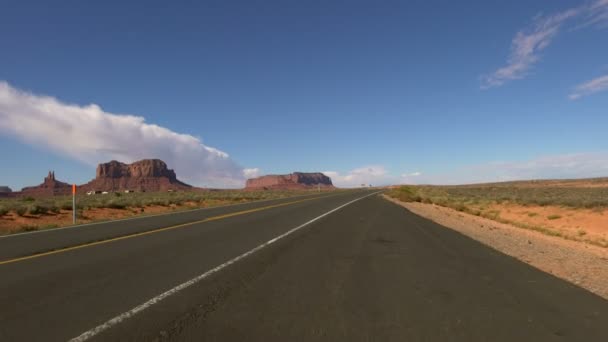 Monument Valley Sahnesi 163 Güney Yönünde Utah Sürüş Şablonu Güneybatı — Stok video