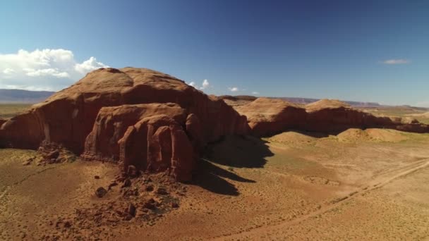 Arizona Aerial Shot Rock Formation Southwest Desert Usa Left — Stok Video