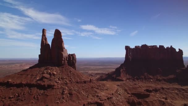Monument Valley King Trónján Butte Southwest Desert Usa Forduljon Jobbra — Stock videók