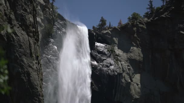 Yosemite National Park Bridalveil Herfst Het Voorjaar Seizoen Californië Verenigde — Stockvideo