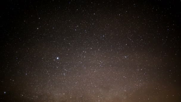 Láctea Galaxy Clouds Time Lapse Grassy Hills Califórnia Eua — Vídeo de Stock