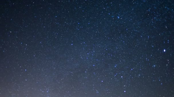 Milky Way Galaxy Spring Night Sky Time Lapse Stjärnor Och — Stockvideo