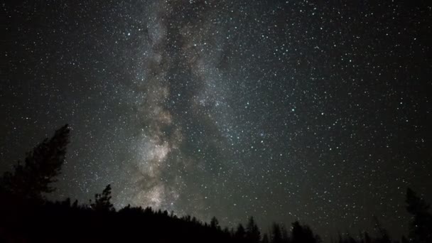 Yosemite National Park Lattea Galaxy Time Lapse Sopra Tunnel View — Video Stock