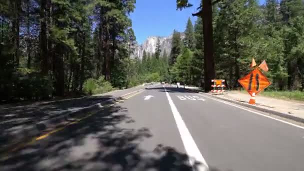 Yosemite National Park Körmall Valley Yosemite Falls Kalifornien Usa — Stockvideo