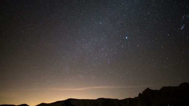 Voie Lactée Galaxy Clouds Time Lapse Californie Usa — Video