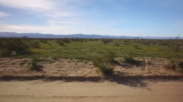 Fahrvorlage Mit Achsen Stabilisator Desert Dirt Road Seitenansicht Rechts Afrikanische — Stockvideo