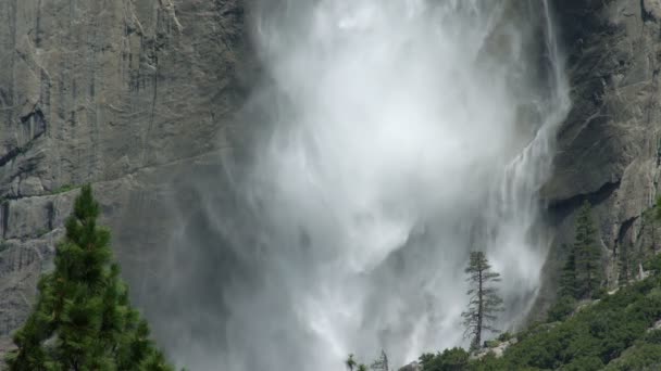 Yosemite National Park Yosemite Falls Vårsäsongen Kalifornien Usa — Stockvideo