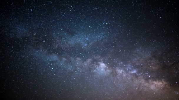 Lattea Galaxy Time Lapse Cielo Stellato Notturno — Video Stock