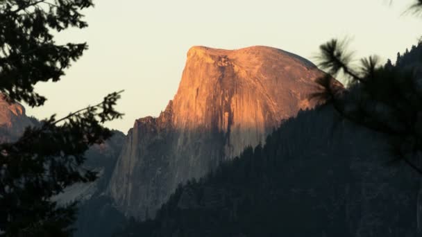 Parco Nazionale Yosemite Half Dome Sunset Time Lapse California Usa — Video Stock