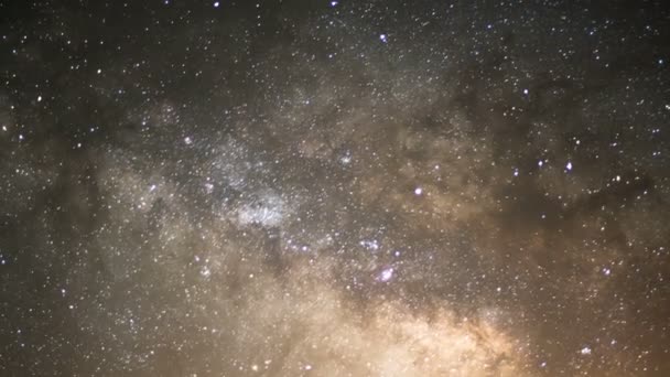 Vía Láctea Galaxy Core 50Mm Time Lapse Cielo Estrellado Amanecer — Vídeo de stock