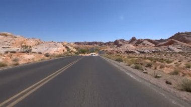 Yangın Vadisi Çöl Otoyolu Şablon 04 Amerika Güneybatı Nevada ABD