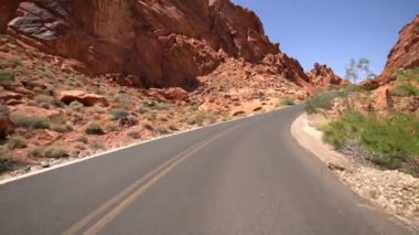 Ateş Vadisi Rocky Kanyonu Otoyolu Şablon 02 Amerika Güneybatı Nevada ABD