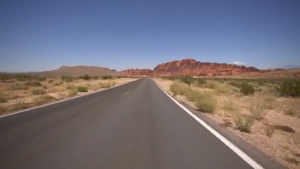 Valley Fire Time Lapse Driving Desert Highway Hyperlapse Nevada Eua — Vídeo de Stock