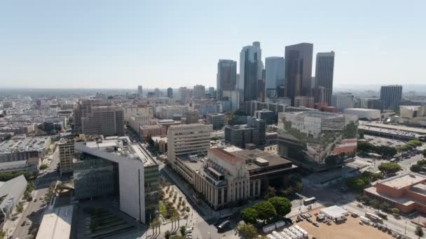 Los Angeles Downtown Daytime Skyline Traffic Time Lapse City Hall — Video
