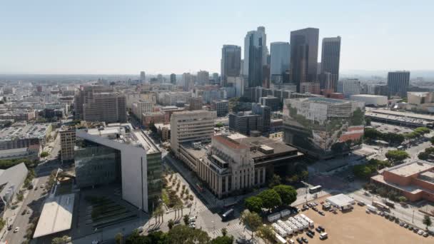 Los Angeles Centre Ville Jour Skyline Temps Circulation Lapse Hôtel — Video
