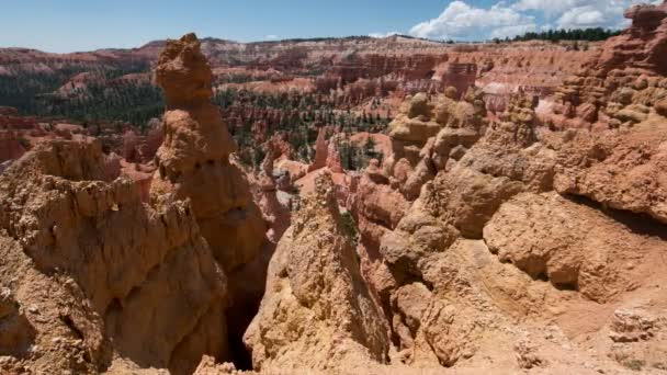 Bryce Canyon National Park Sunrise Point Queens Garden Trail Hoodoos — Αρχείο Βίντεο