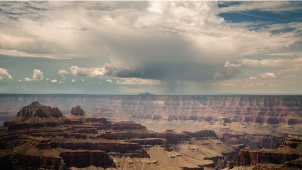 Grand Canyon North Rim Bright Angel Point Brahma Temple Zoroaster — Stok Video