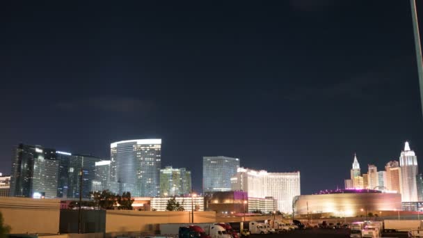 Las Vegas Strip Skyline Time Lapse Drapacz Chmur Hotele Kasyna — Wideo stockowe