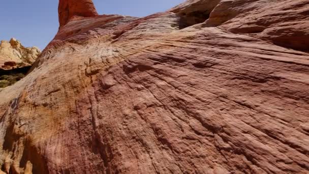 Lembah Api Domes Putih Trail Sandstone Rock Formation Nevada Usa — Stok Video