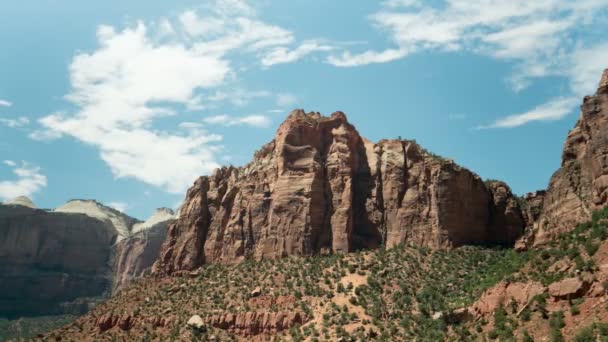 Parco Nazionale Zion Scenic Drive Trasferimento Temporale Del Canyon Delle — Video Stock