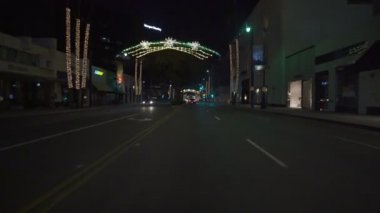 Beverly Hills Rodeo Gece Sürüşü Şablon 07 Wilshire Bulvarı Roxbury Dr