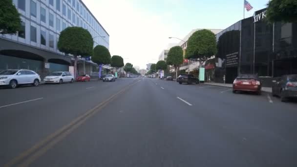 Beverly Hills Rodeo Drive Daytime Modello Guida Beverly Northbound Olympic — Video Stock