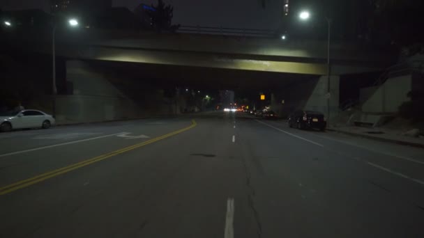 Los Angeles Downtown Figueroa Driving Template Southbound Вулиці — стокове відео