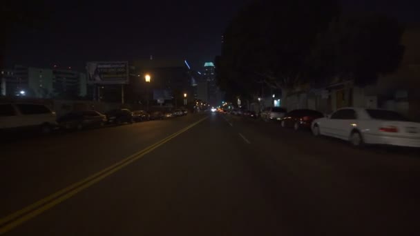 Los Angeles Downtown Wilshire Blvd Jazdy Szablon Eastbound — Wideo stockowe