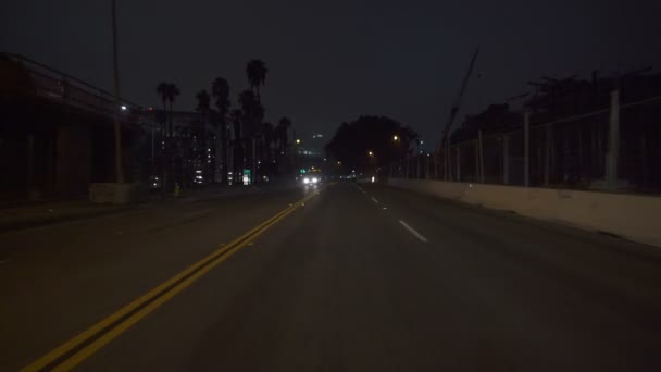 Los Angeles Downtown Broadway Driving Template Jižně 101 Freeway Bridge — Stock video