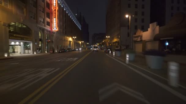 Los Angeles Downtown Broadway Driving Template Kierunek Południowy 11Th Street — Wideo stockowe