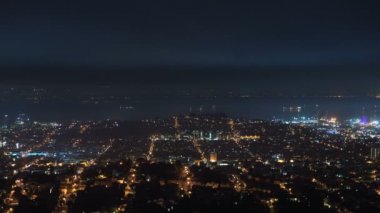 San Francisco Körfezi Şehir Şebekesi Zaman Geçişi Eğilimi Kaliforniya 'da ABD