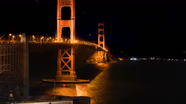 San Francisco Golden Gate Bridge Dark Sky Califórnia Eua — Vídeo de Stock