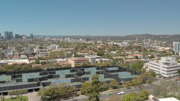 Vue Aérienne Los Angeles Beverly Hills Century City Élèvent Californie — Video