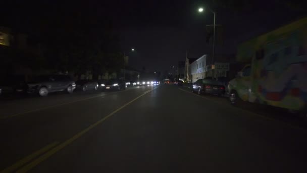 Los Angeles Fairfax Ave Modèle Conduite Résidentielle Direction Nord Pickford — Video