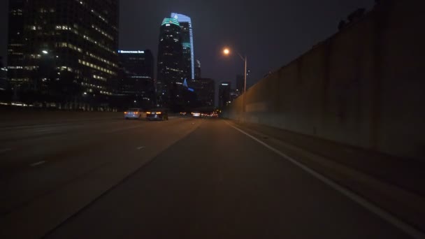 Los Angeles Freeway 110 Rijden Template Downtown Zuidwaarts — Stockvideo