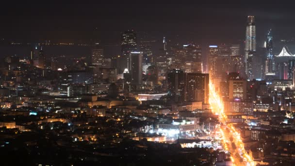 San Francisco Downtown Skyscrapers Time California Usa — стоковое видео