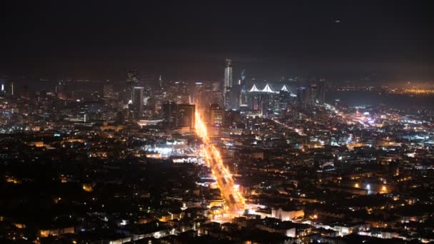 San Francisco Skyline Twin Peaks Ten California Yön Verme — Stok video