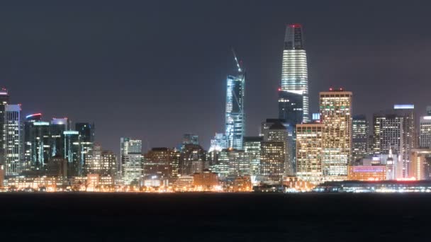 San Francisco Skyline Bay Bridge Treasure Island Time Lapse Pan — 비디오