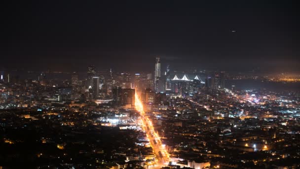 San Francisco Skyline Twin Peaks Time Lapse California Verenigde Staten — Stockvideo