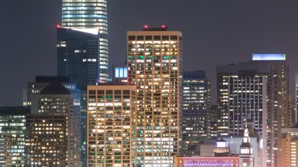 San Francisco Skyline Desde Treasure Island Time Lapse Pan Right — Vídeos de Stock